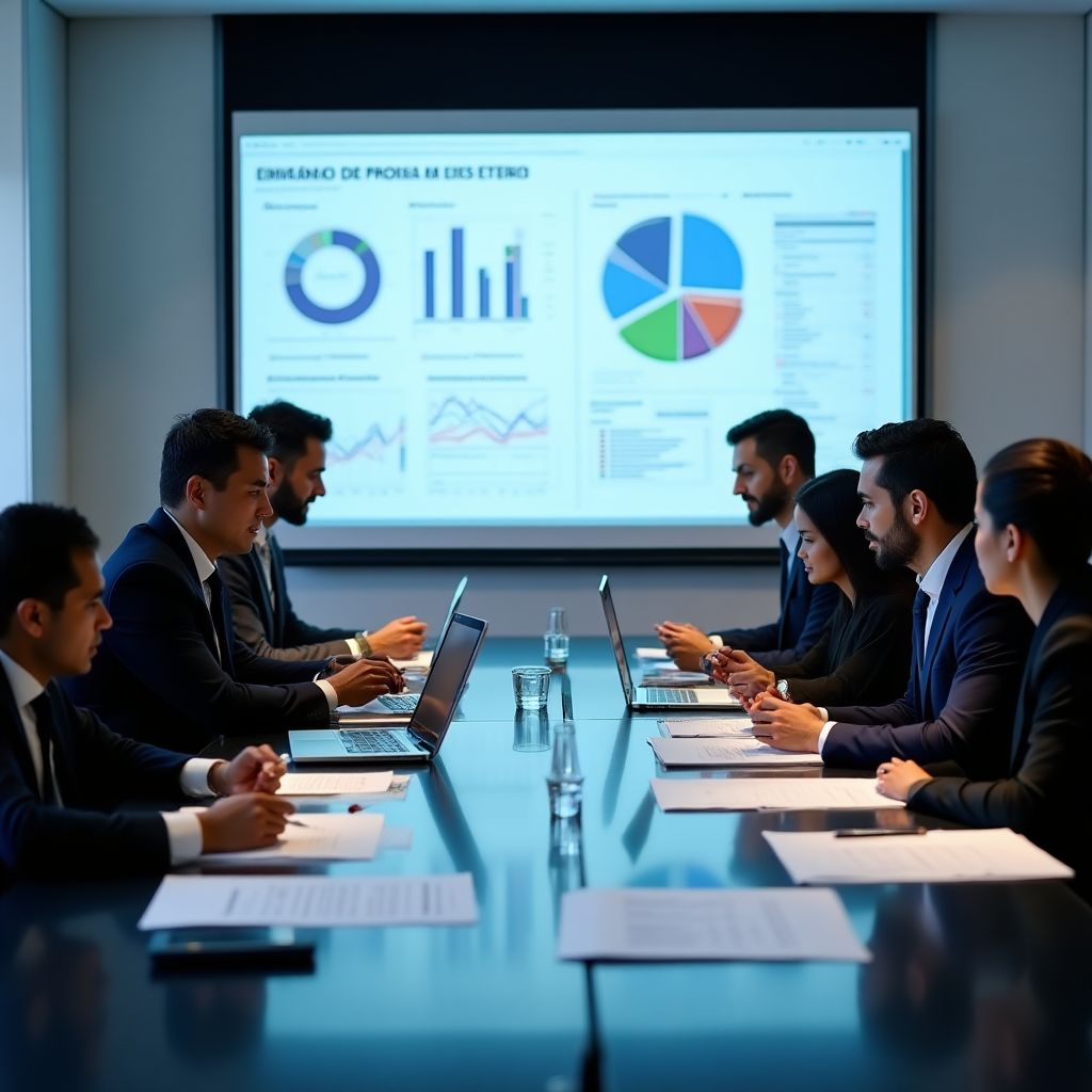 Equipo realizando diagnóstico financiero